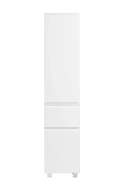 Säulenschrank Varese | 40 x 35 x 180 cm | Wotan Oak / weißes Design