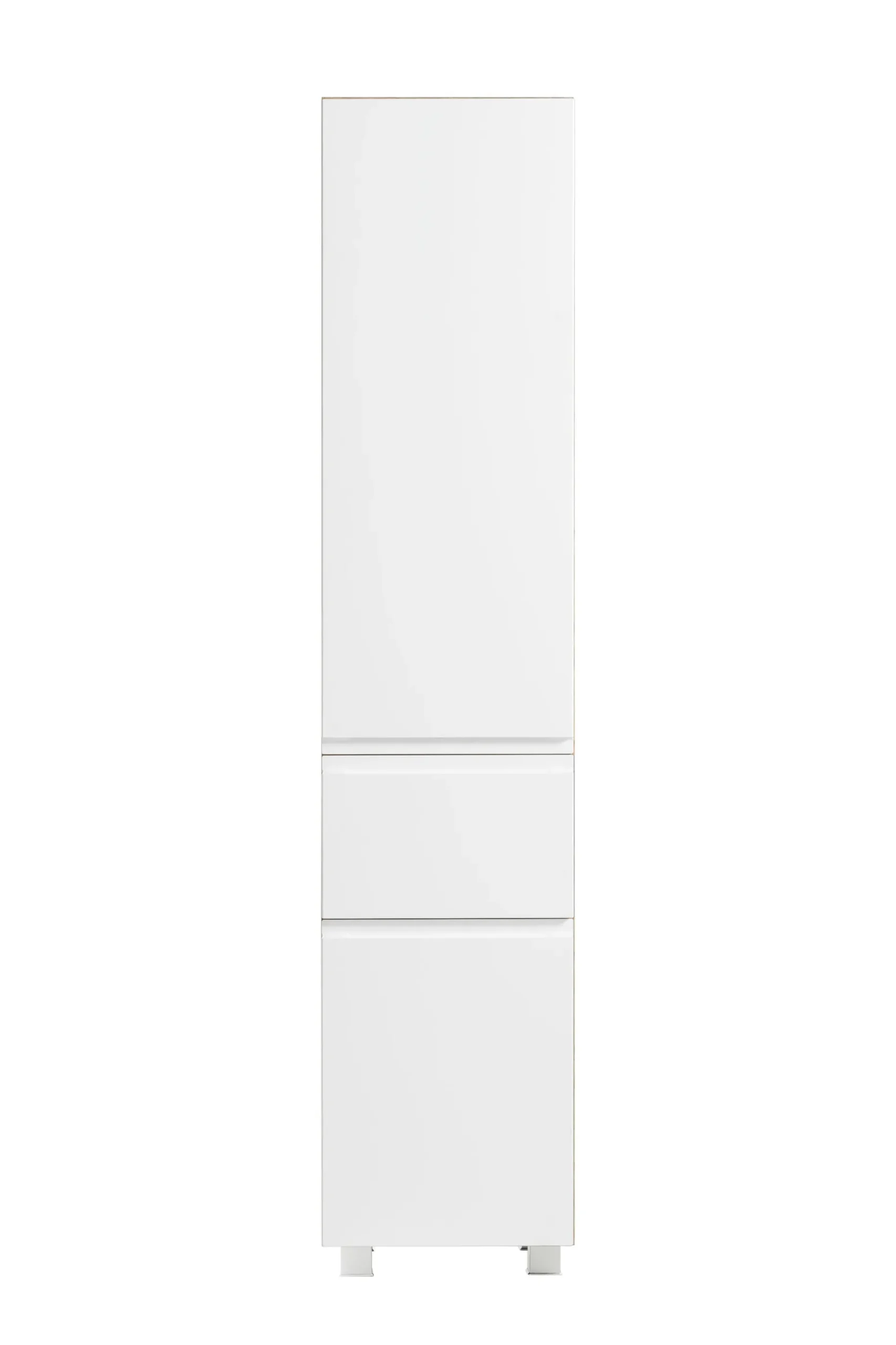 Säulenschrank Varese | 40 x 35 x 180 cm | Wotan Oak / weißes Design