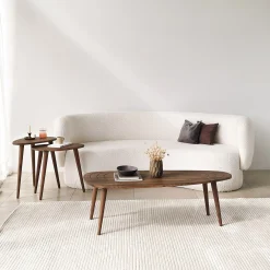 Emob Sweet Couchtisch | Korpus aus Buchenholz | Walnuss