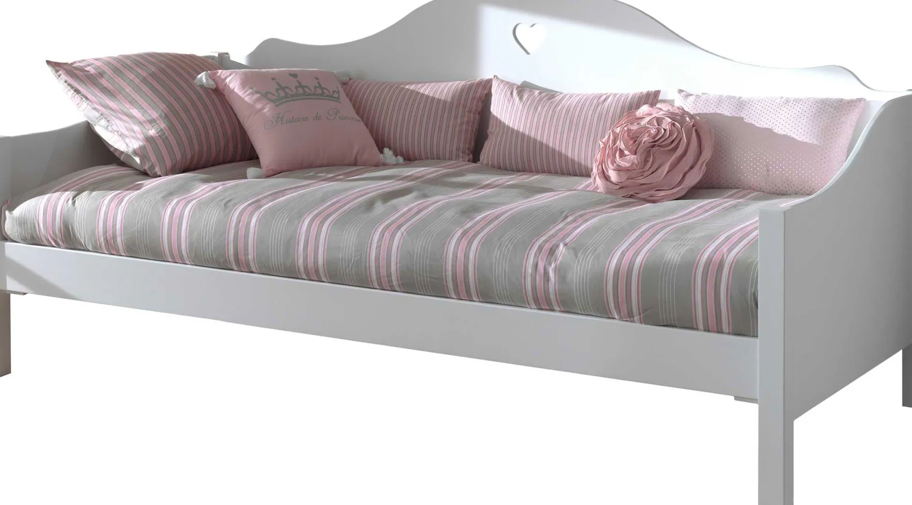Tagesbett Amori 90x200cm für Mädchen - weiß