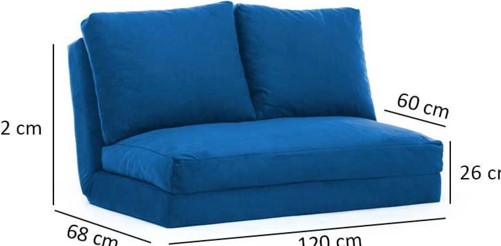 Emob Taida 2-Sitzer-Schlafsofa | Metallrahmen |