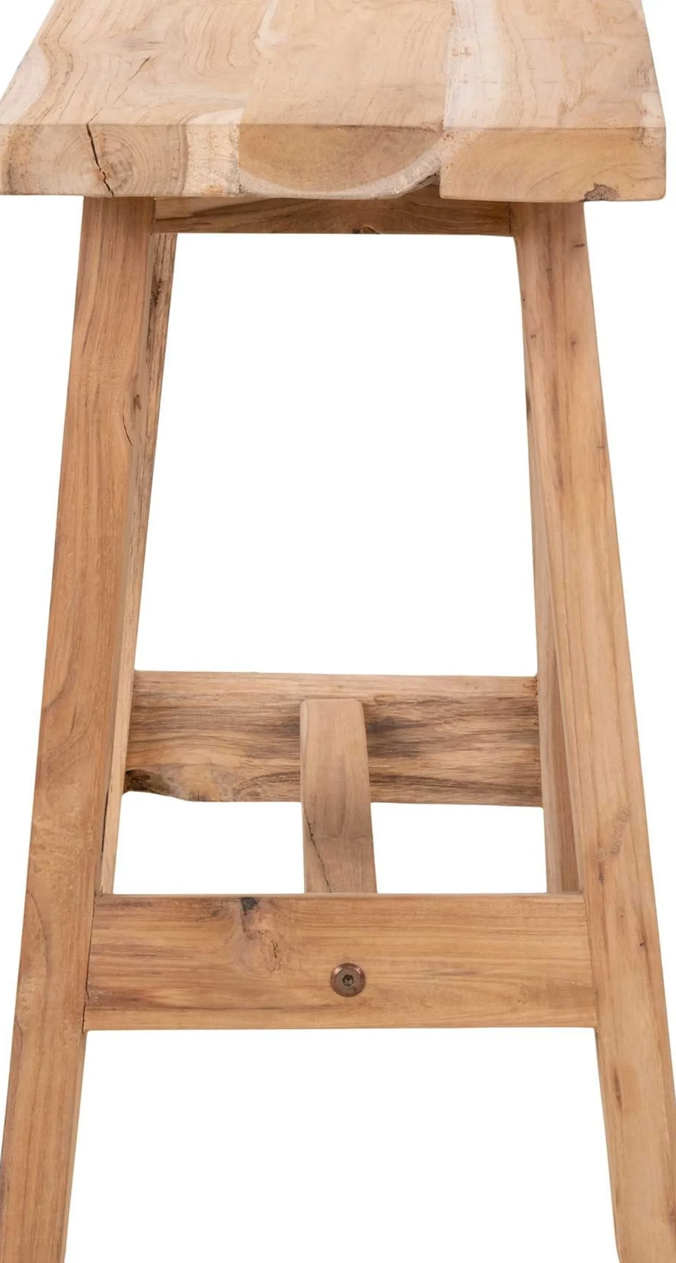 House Nordic Teakholz Barcelona Bank - Naturbelassen - 50x25x45 cm