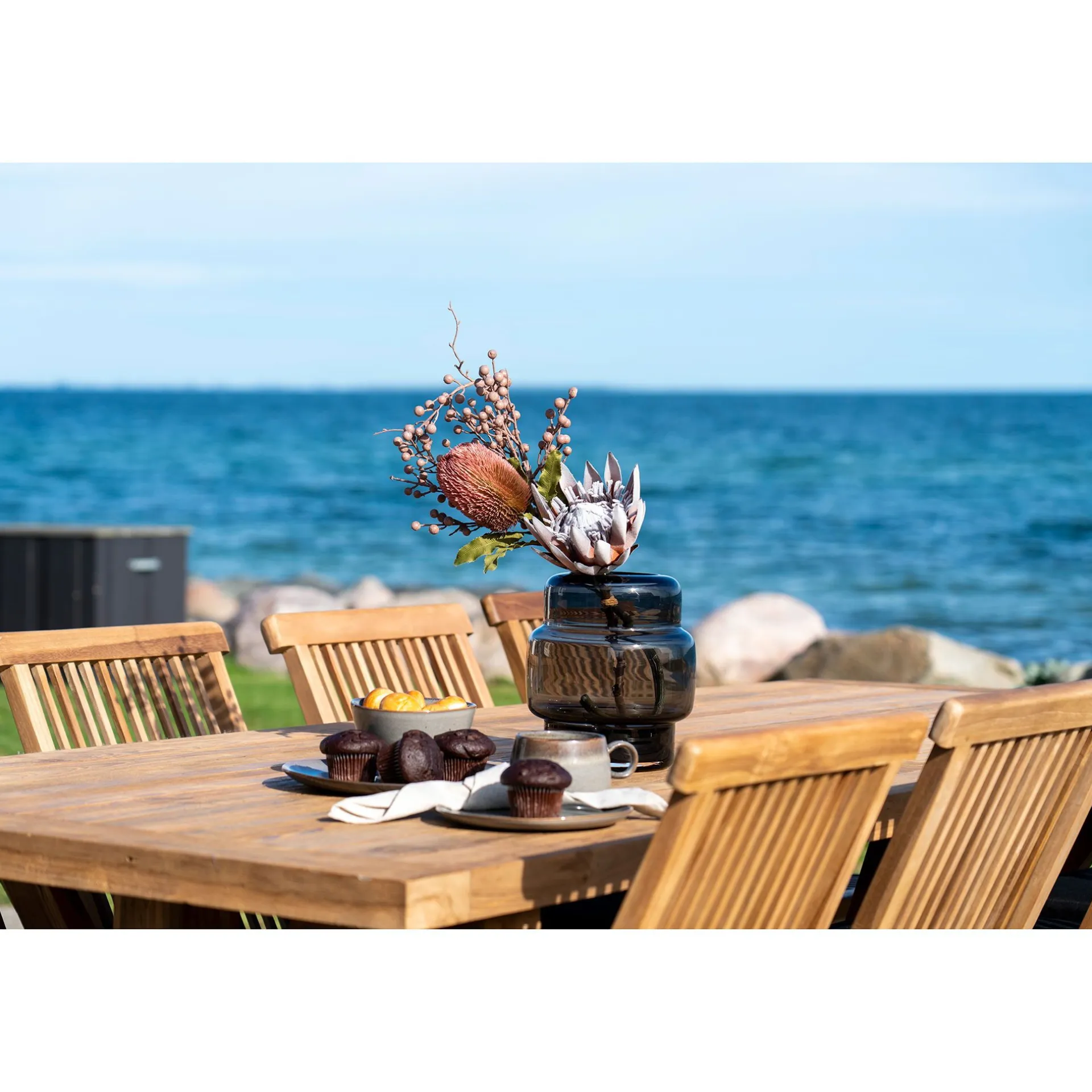 House Nordic Teak Volos Esstisch - Natur, 100x240x75 cm