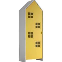 3-teiliger Kleiderschrank Casami Brügge - 173x37x172 cm - Rosa/weiß/gelb