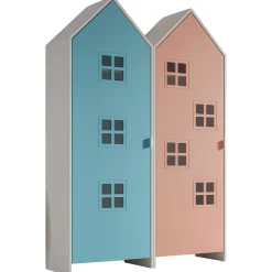 2-teiliger Kleiderschrank Casami Bruges - 115x37x172 cm - Blau/Rosa