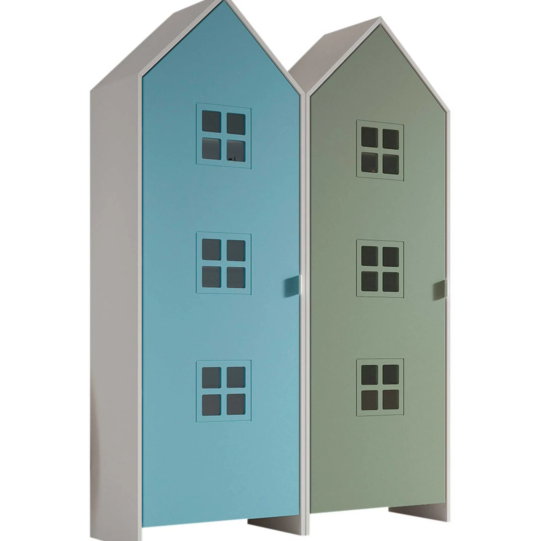 2-teiliger Kleiderschrank Casami Brügge - 115x37x172 cm - Blau/Grün