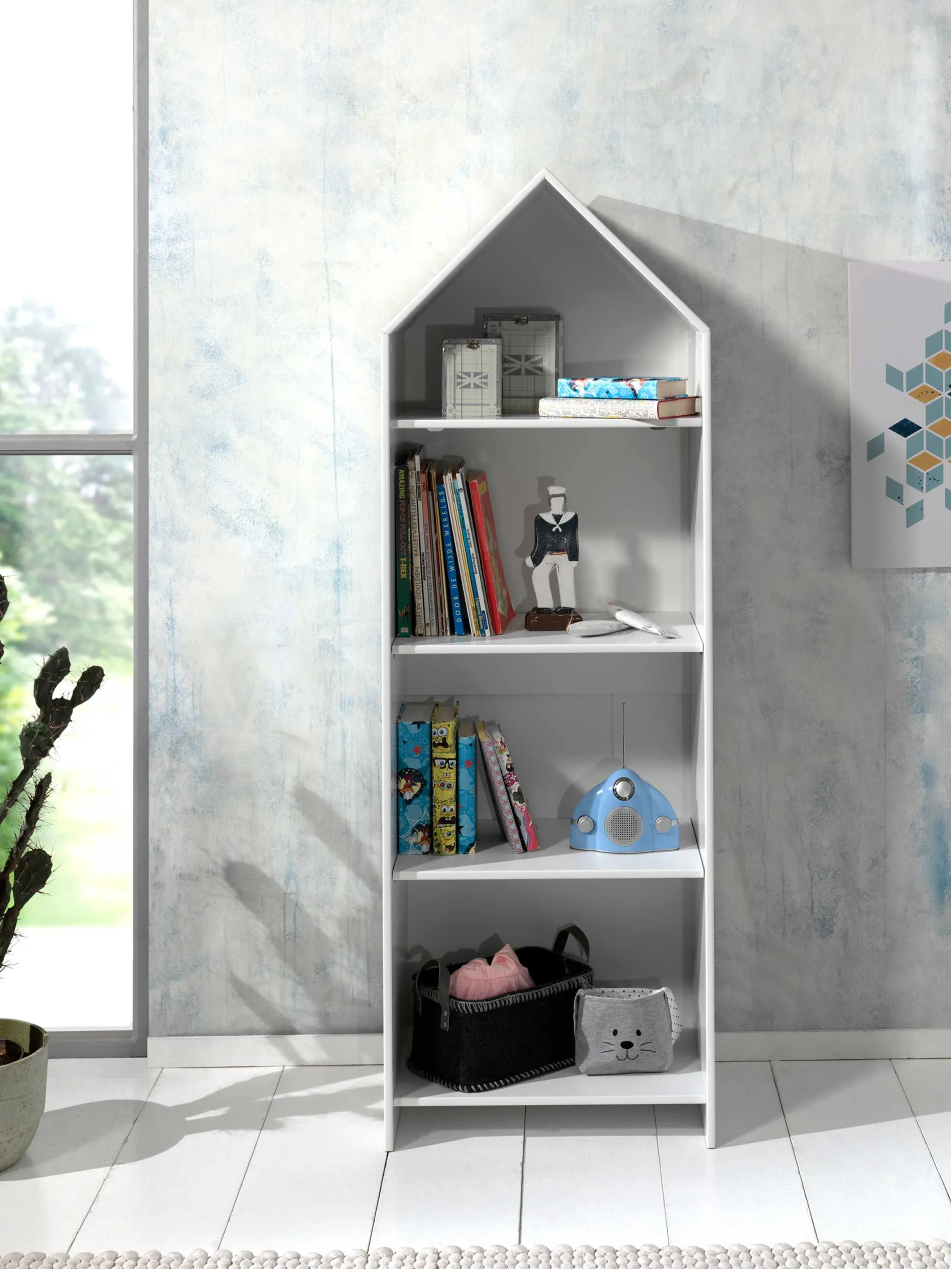 2-teiliger Kleiderschrank Casami - 115x37x172 cm - Weiß/Rosa