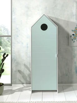 2-teiliger Kleiderschrank Casami - 115x37x172 cm - Weiß/Mintgrün