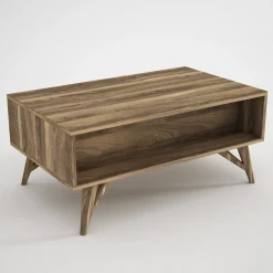 Emob Tera Home Couchtisch | Melaminbeschichtet | Walnuss | 18mm Dicke