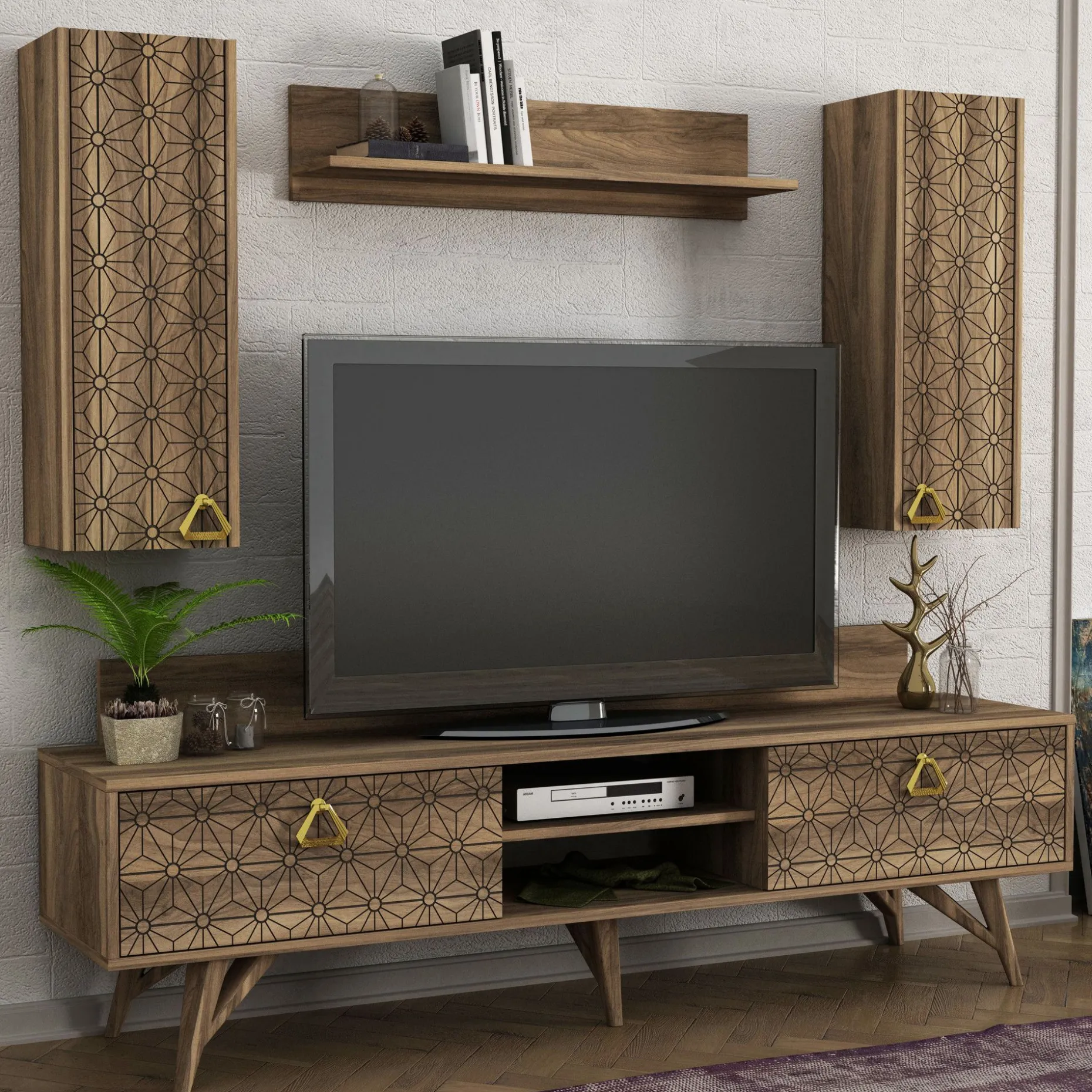Tera Home TV-Element 180cm Breite Nussbaum