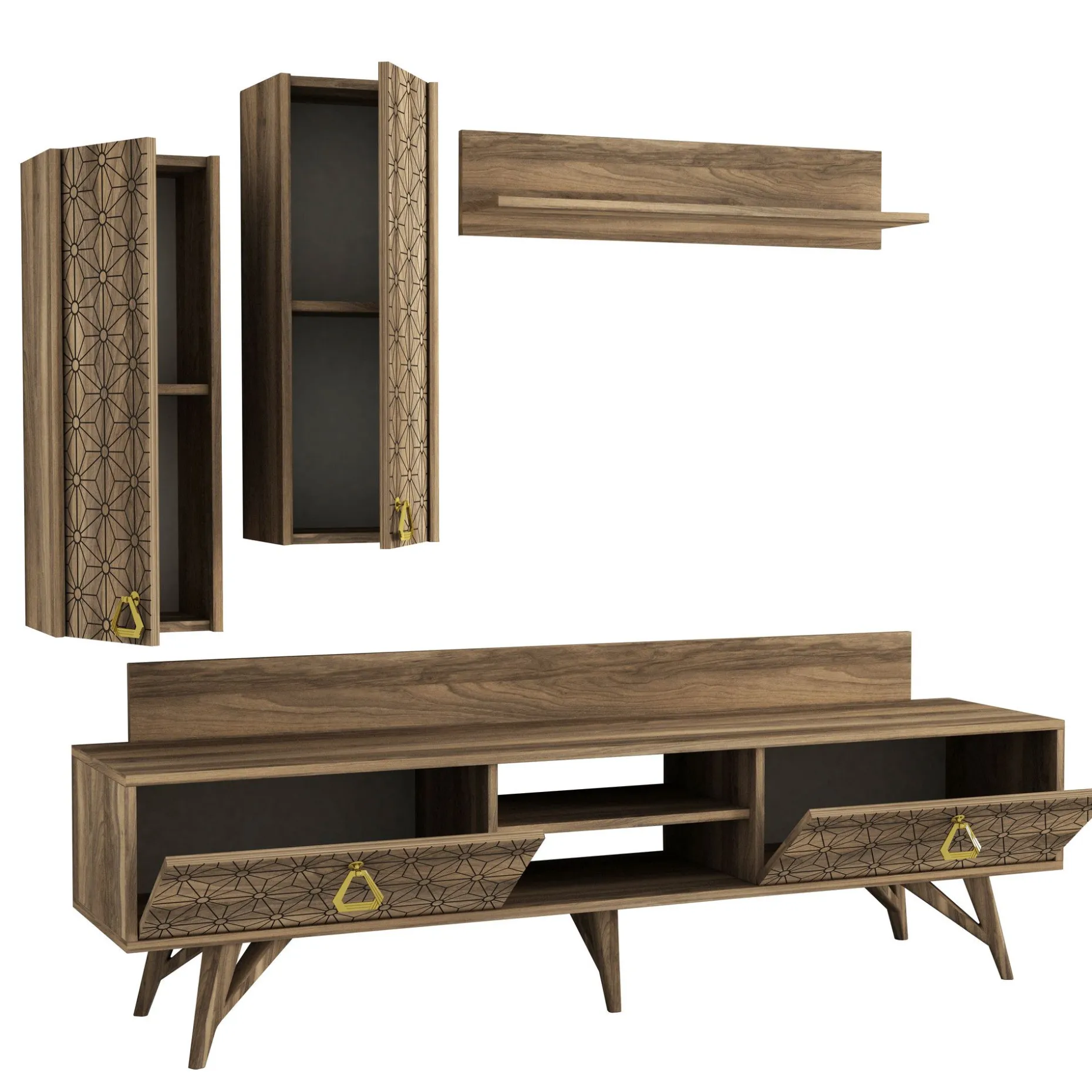 Tera Home TV-Element 180cm Breite Nussbaum
