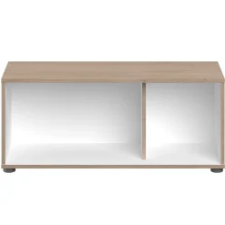 Thebe TV-Schrank - 90x33x38cm - weiß/Eiche Dekor