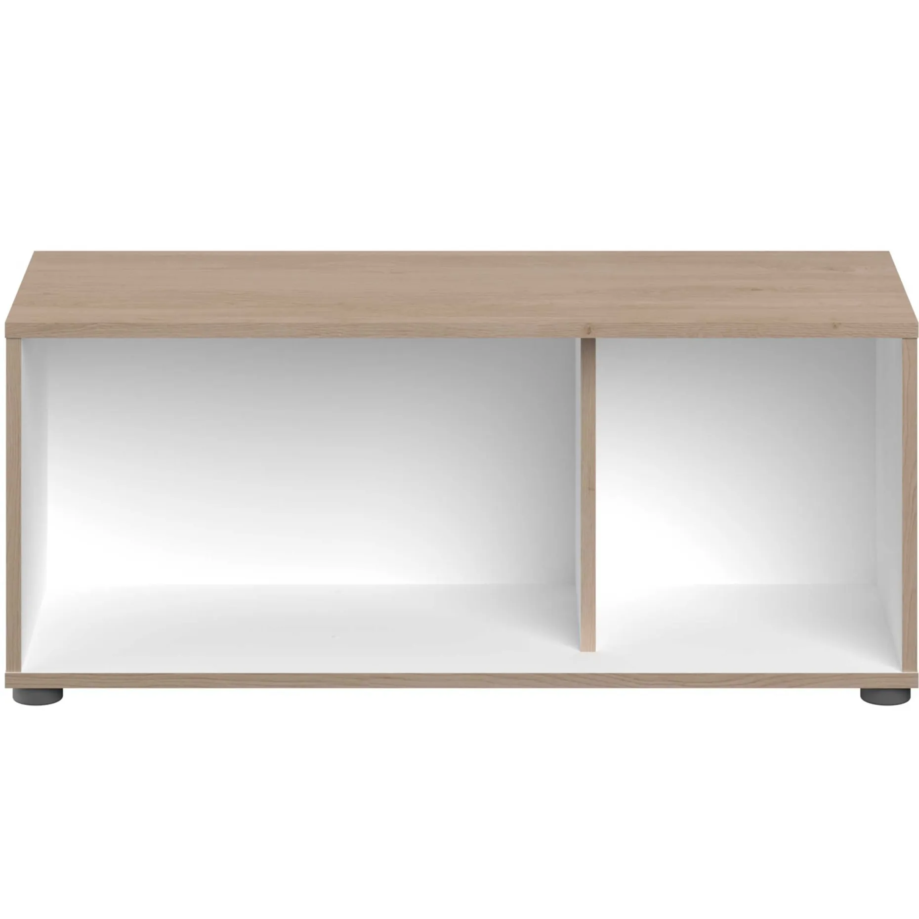 Thebe TV-Schrank - 90x33x38cm - weiß/Eiche Dekor