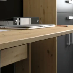 Parisot The OfficeBüro-Set : Schreibtisch 120cm, Aktenschrank, Bücherregal - Eiche Dekor