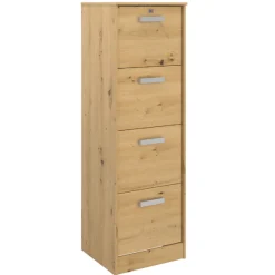 Parisot The OfficeBüro-Set : Schreibtisch 150cm, Aktenschrank, Bücherregal - Eiche Dekor