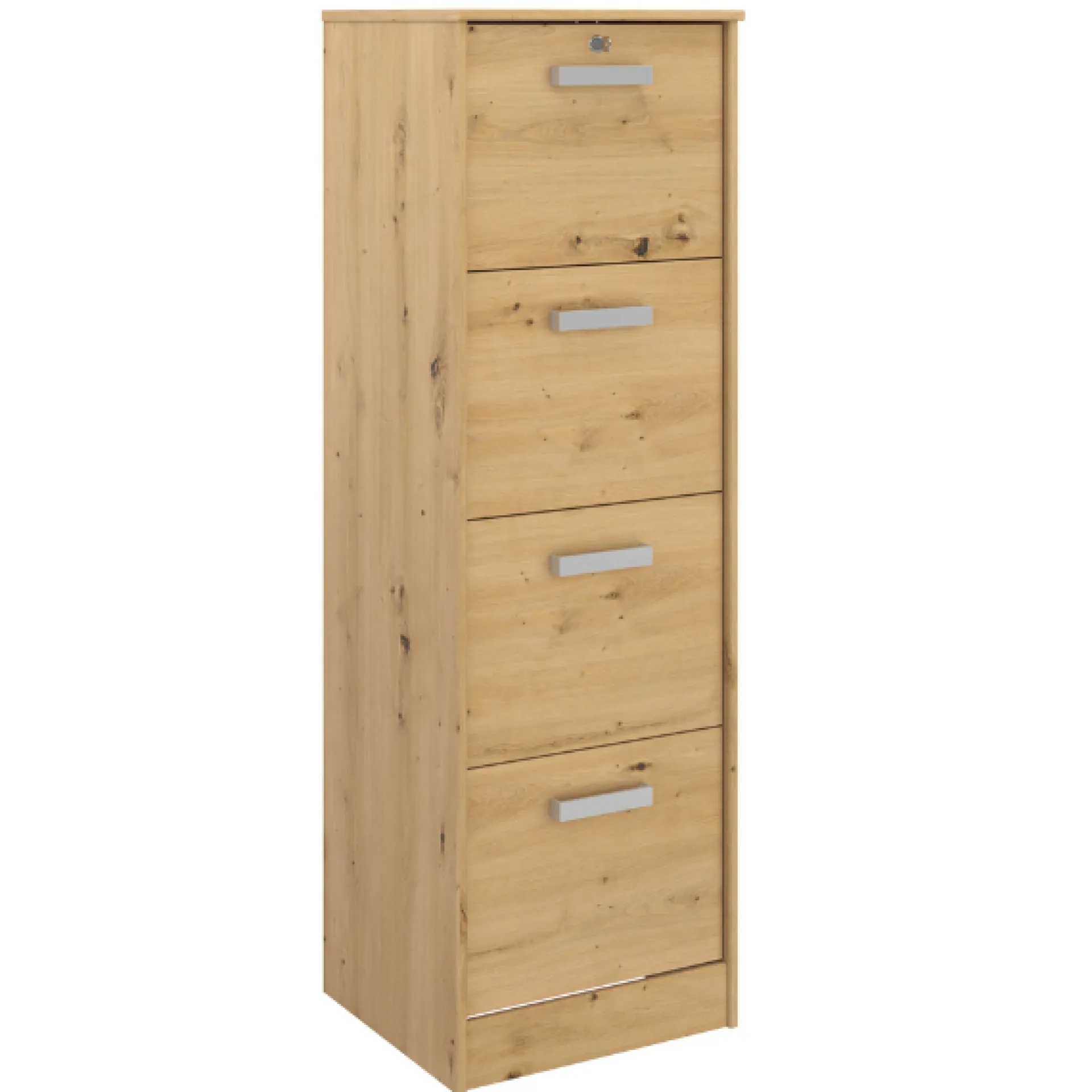 Parisot The OfficeBüro-Set : Schreibtisch 150cm, Aktenschrank, Bücherregal - Eiche Dekor