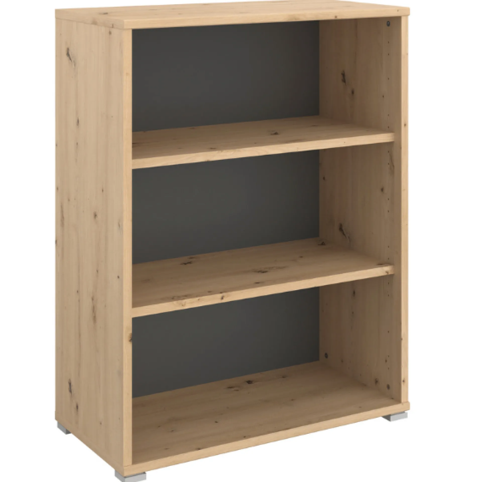 Parisot The OfficeBüro-Set : Schreibtisch 150cm, Schubladenschrank, Bücherregale, Aktenschränke - Eiche Dekor