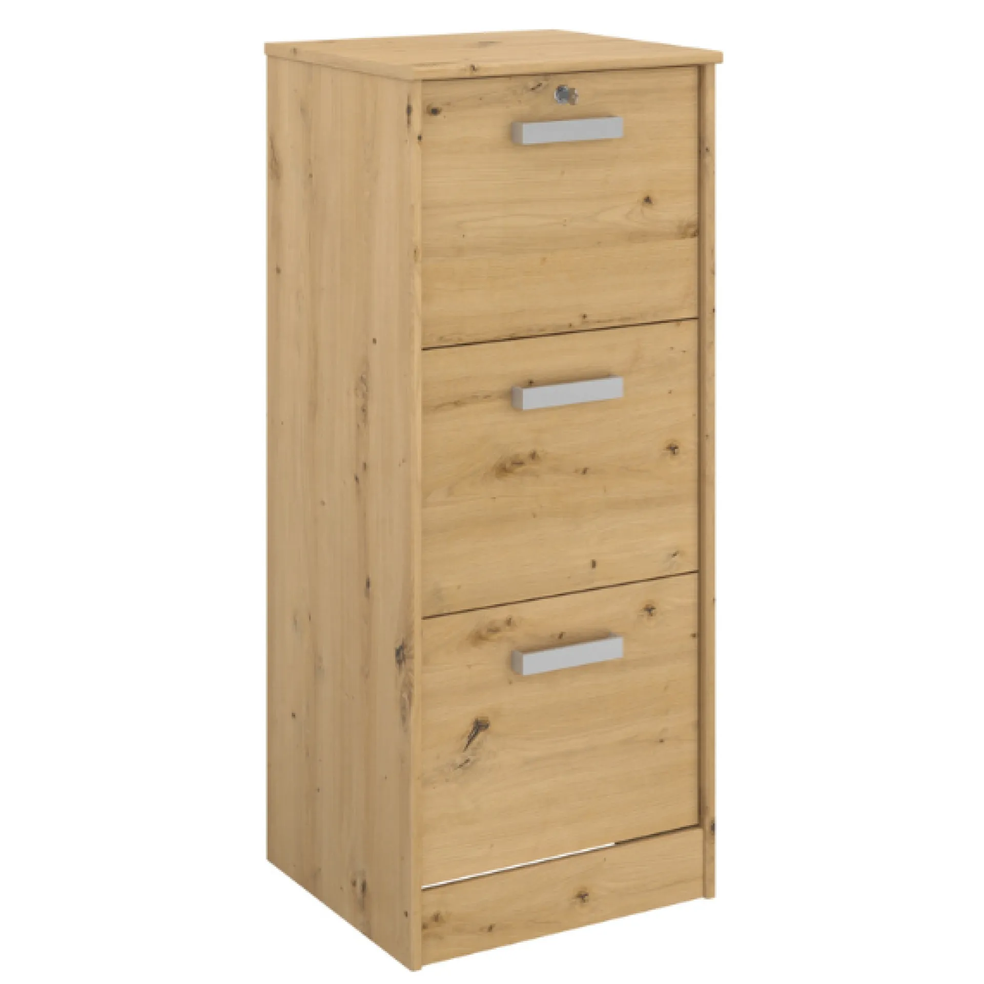 Parisot The OfficeBüro-Set : Schreibtisch 150cm, Schubladenschrank, Bücherregale, Aktenschränke - Eiche Dekor