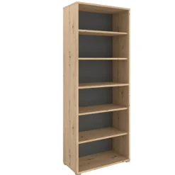 Parisot The OfficeBüro-Set : Schreibtisch 150cm, Schubladenschrank, Bücherregale, Aktenschränke - Eiche Dekor