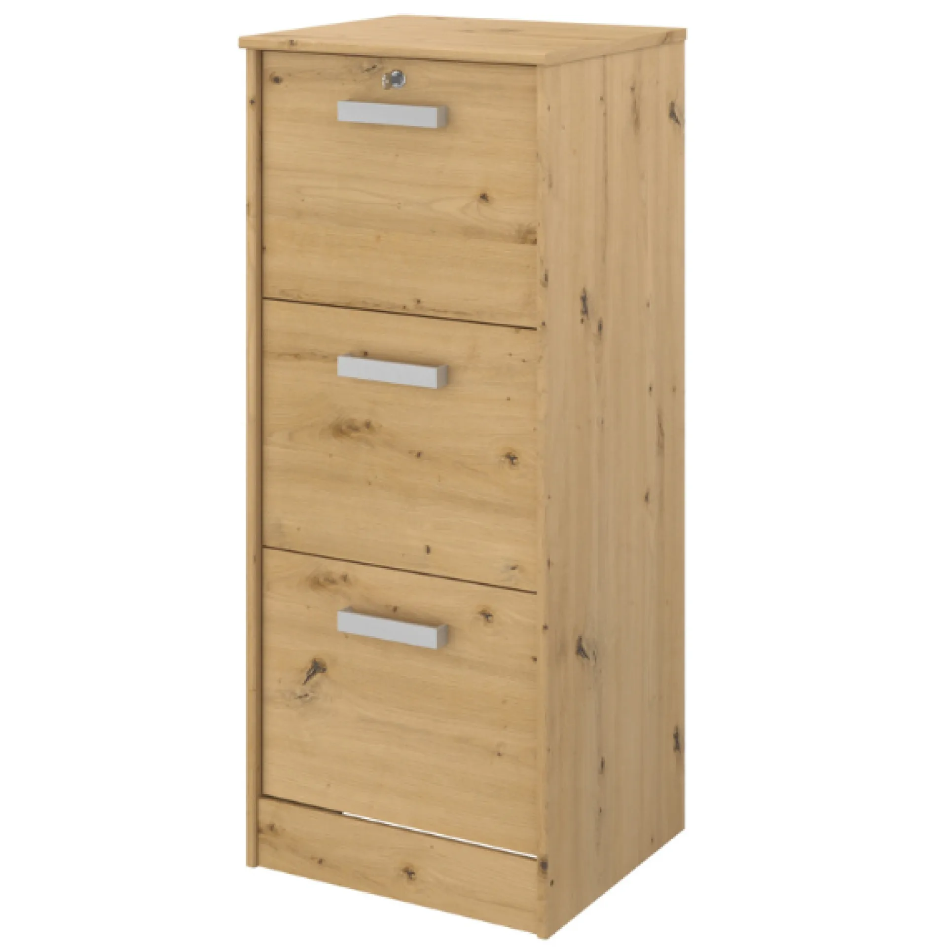 Parisot The OfficeBüro-Set : Schreibtisch 180cm, Schubladenschrank, Bücherregale, Aktenschränke - Eiche Dekor