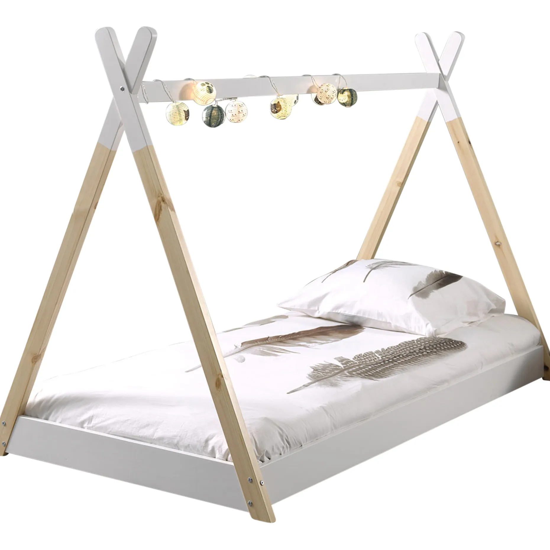 Tipibed 90x200 - massives Kiefernholz