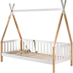 Tipi-Bett 90 x 200cm mit Bettkasten - weiß