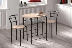 Rousseau Tisch mit 2 Stühlen Ada-sonoma Eiche/es Metall