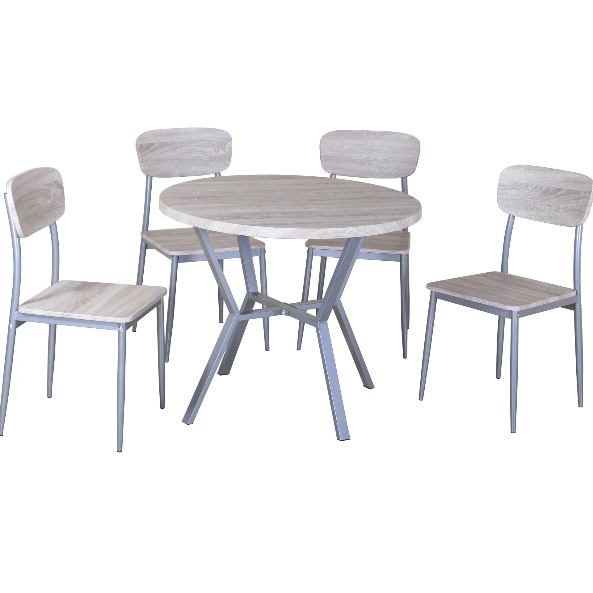 Poldimar Tischset Rouen, 4 Stühle - Eiche Sonoma Dekor