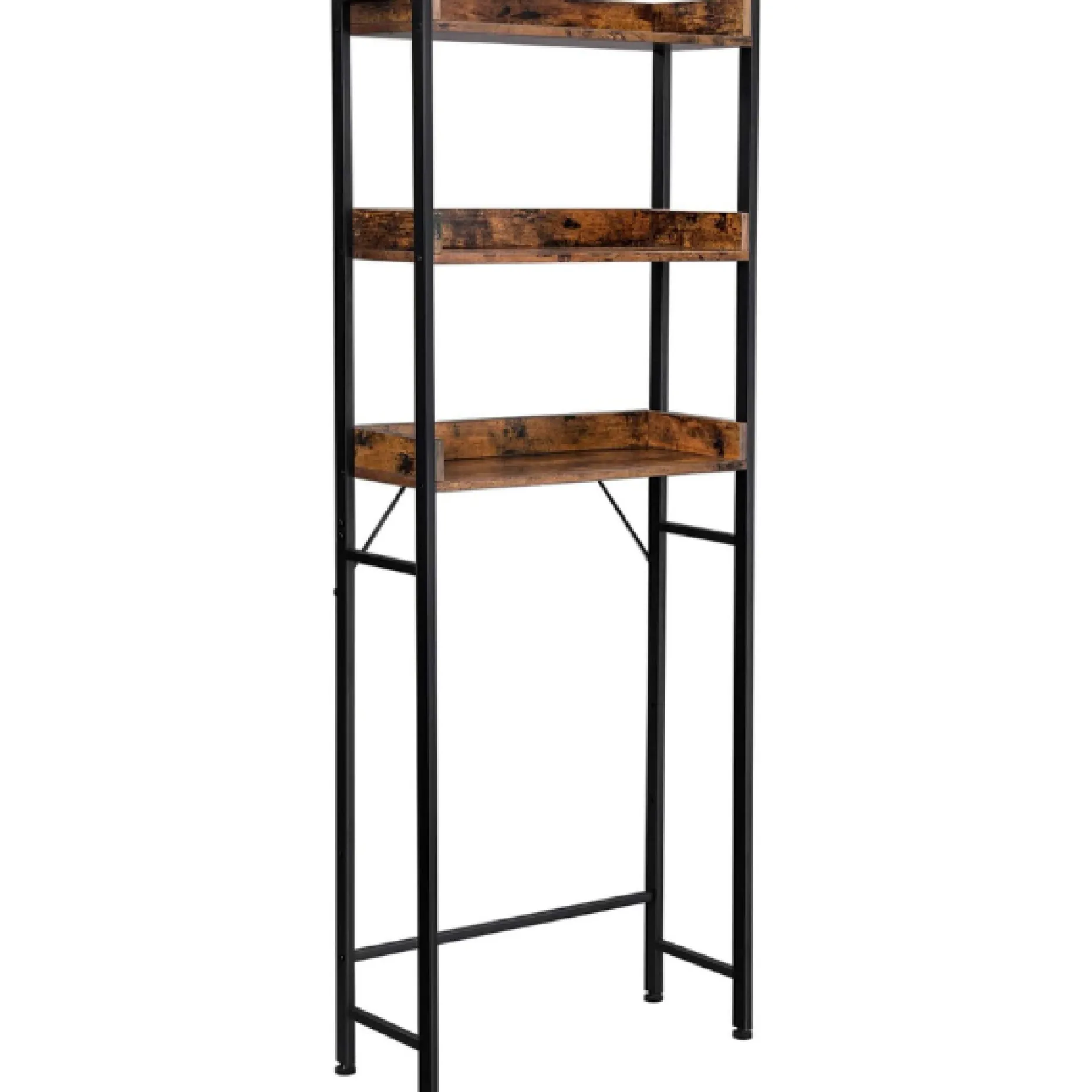 Toilettenschrank Atlanta | 63 x 25 x 165 cm | Braun-schwarz