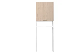 Toiletten- und Waschmaschinenschrank Wessel - Eiche/Weiß