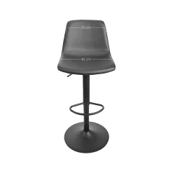 CBA Tommy Verstellbarer Barhocker - 58-80cm Sitzhöhe - es Kunstleder