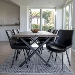 House Nordic Toulon Esstisch - Eiche Natur, gewellte Kante