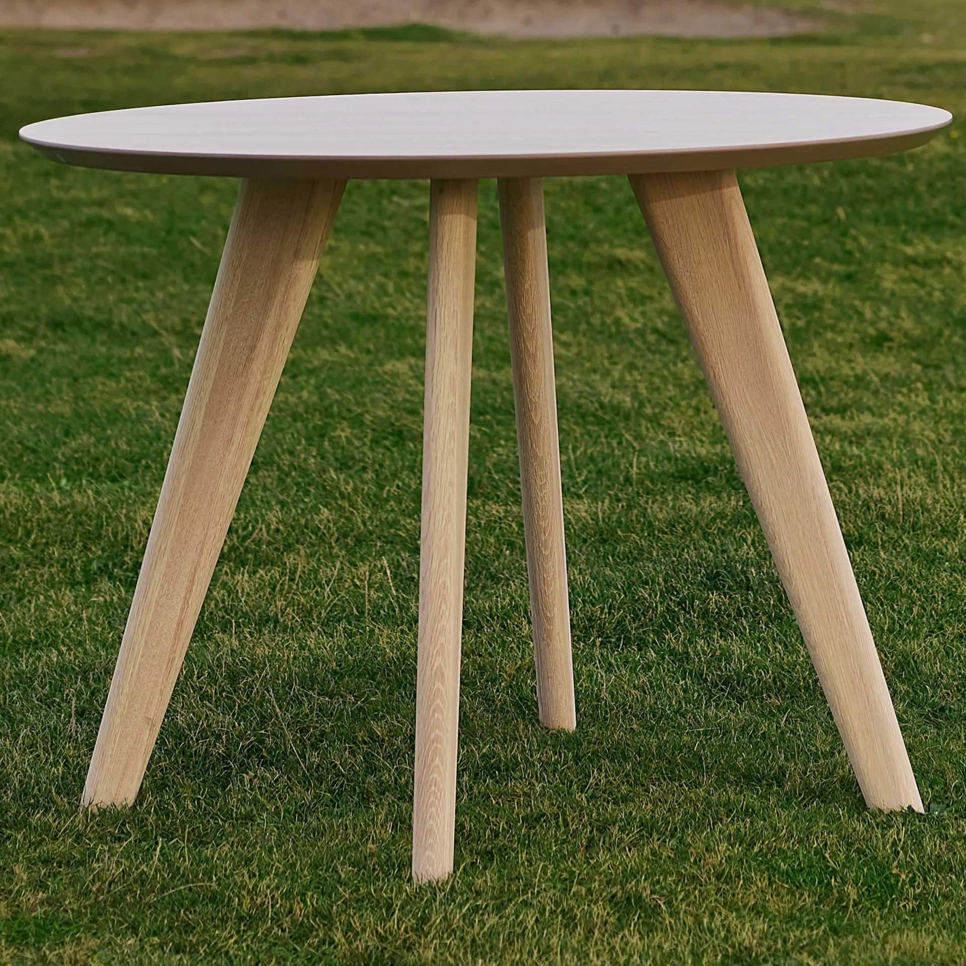 Emob Townsville Runder Esstisch - Eiche furniert, 100x75 cm