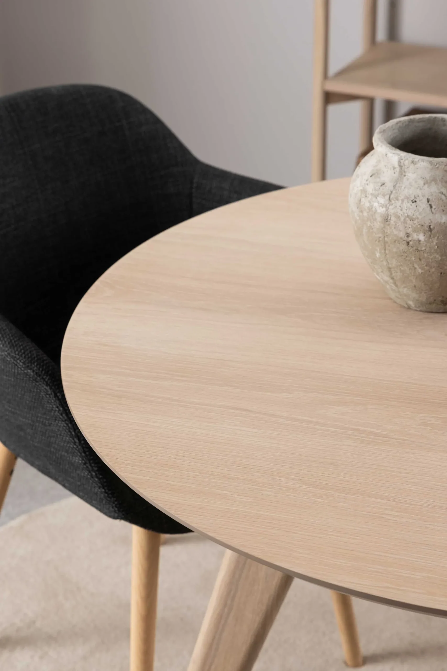 Emob Townsville Runder Esstisch - Eiche furniert, 100x75 cm