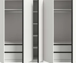 5-Türiger Kleiderschrank Oakland Xonox - Weiß - 230x183x53 cm