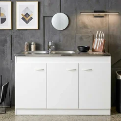 3-türiger Unterschrank für die Spüle (120 cm)