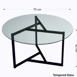 Emob Trio G Couchtisch | METALLRAHMEN | Transparent,