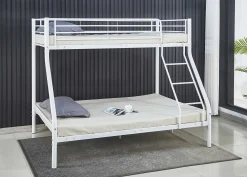 Trixie Etagenbett 90x200 und 140x200 - Metall - matt weiß