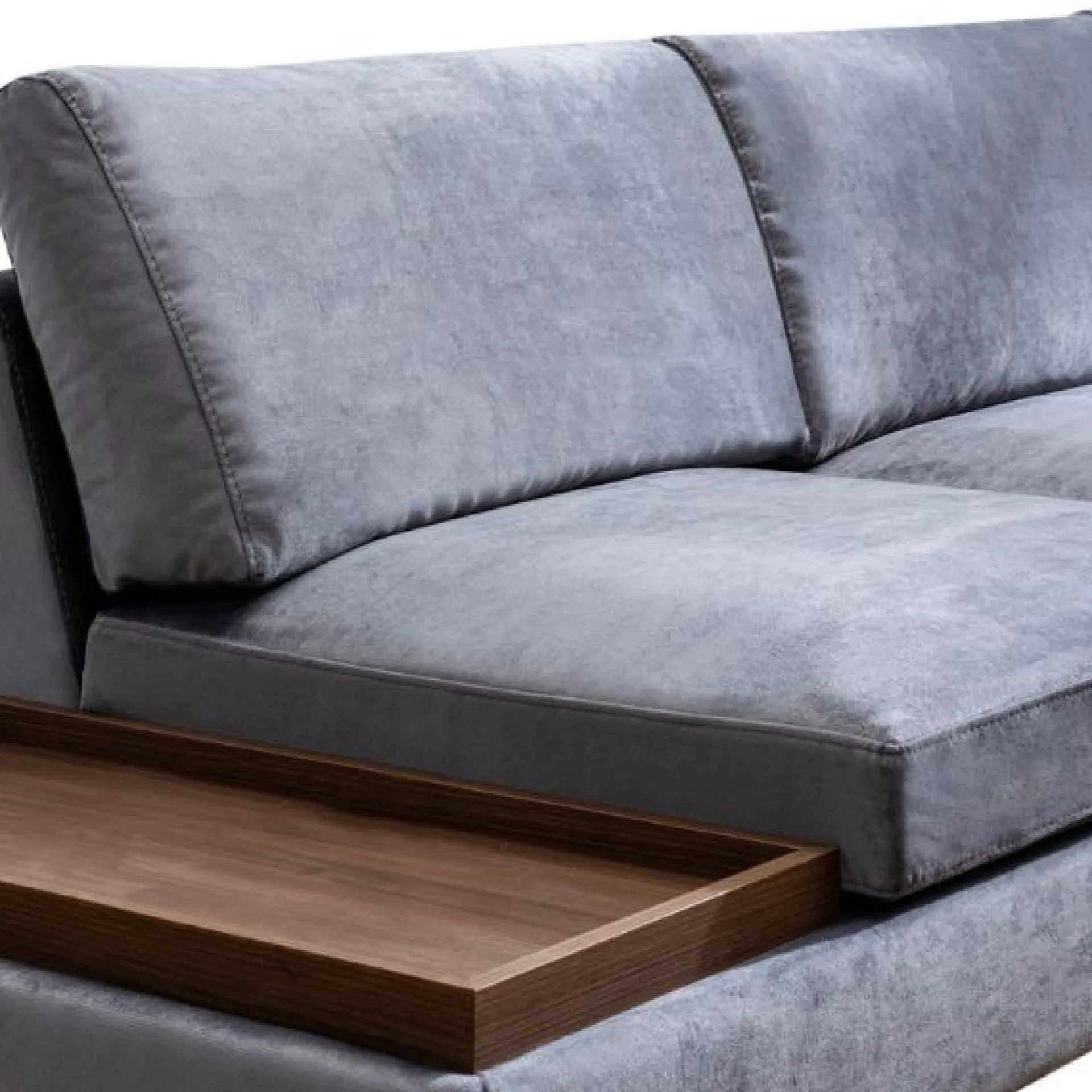 Emob Tulip Ecksofa | BUCHENHOLZ / SPANPLATTE | Dunkel
