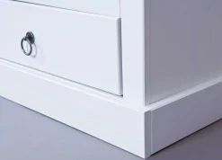 TV Lowboard Provence mit 2 Schubladen - weiß