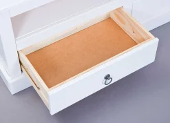 TV Lowboard Provence mit 2 Schubladen - weiß