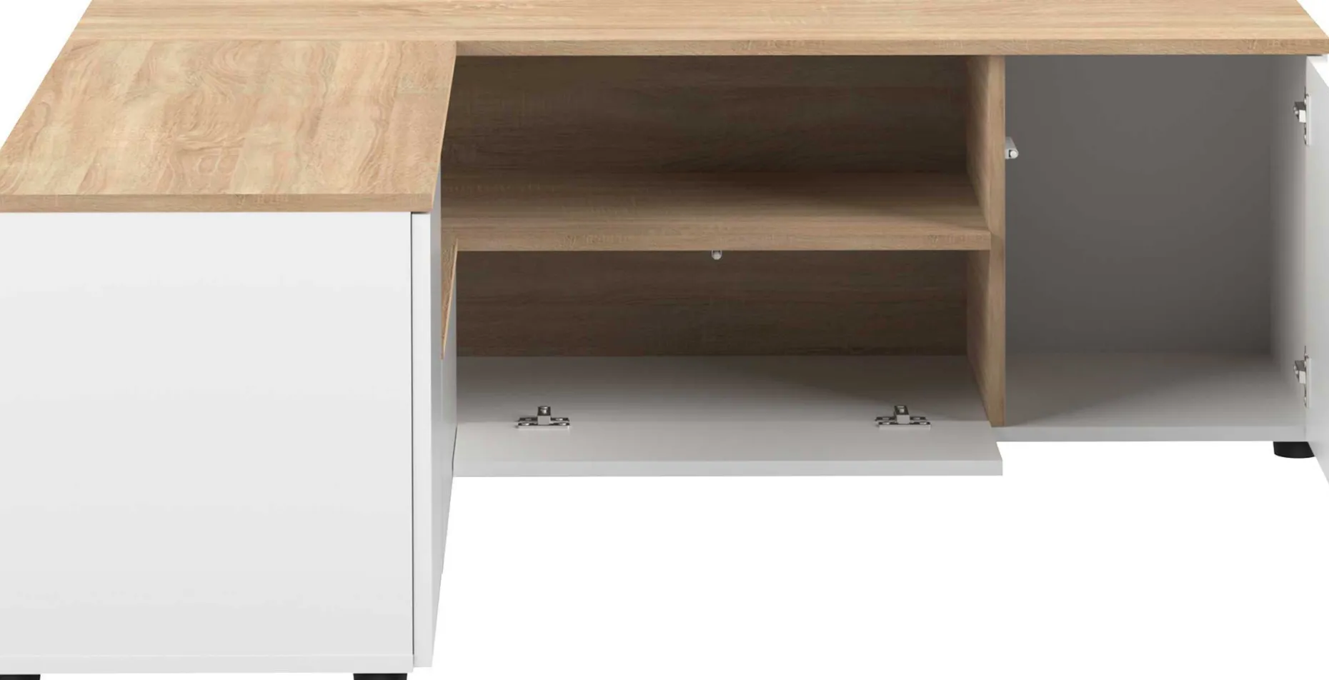TV-Möbel Cleo 130cm - weiß/Eiche