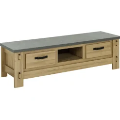 TV-Möbel Louane 172cm, 2 Schubladen - Eiche/Beton