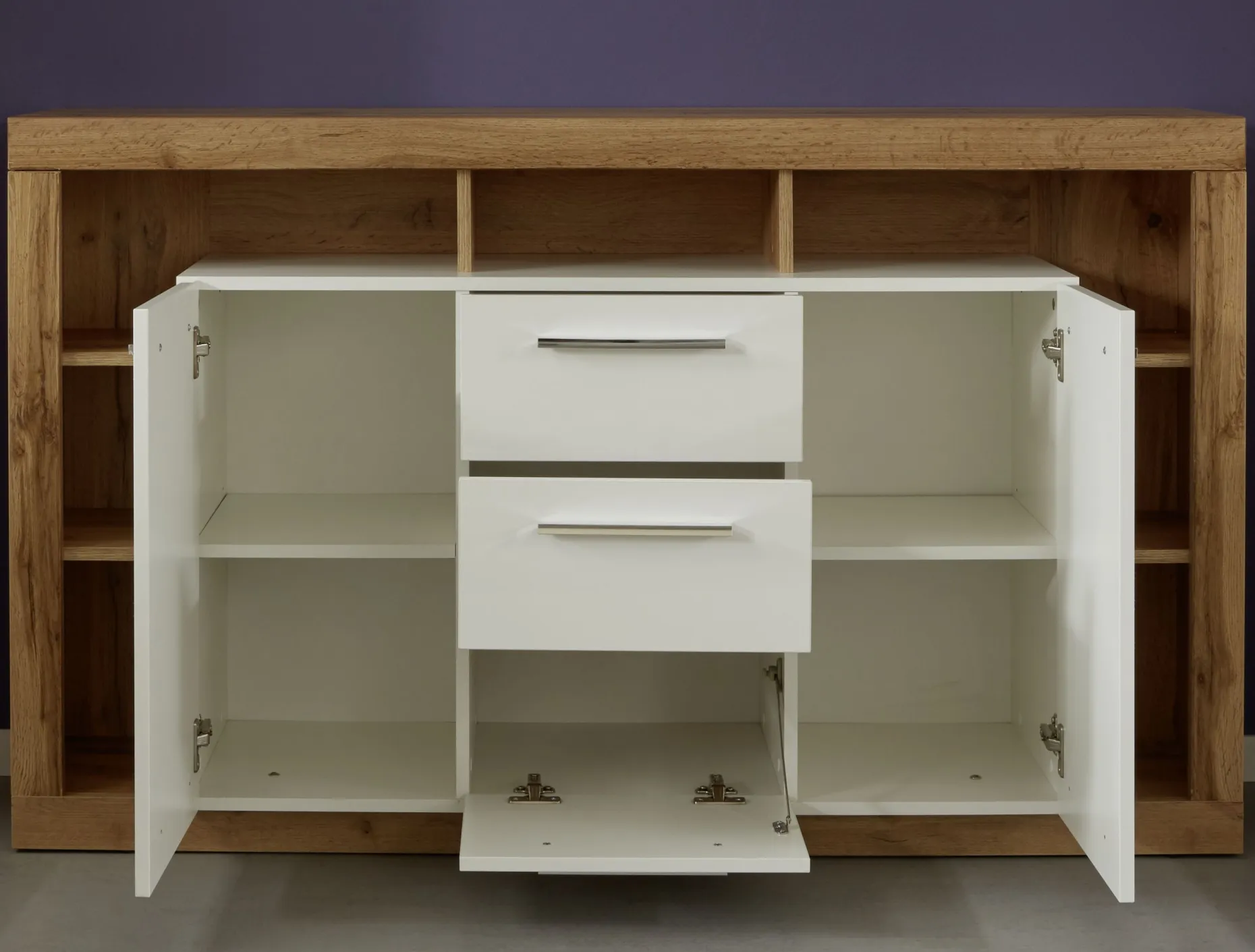 TV-Möbel-Set Rock | 150 x 40 x 90 cm | Wotan Oak White Design