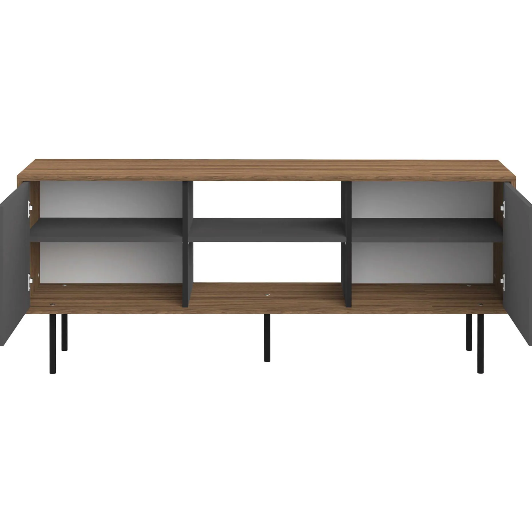 TV-Möbel Vibe 150cm - Walnuss/Grau