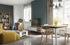 TV-Möbel Watt 165cm - Eiche/Weiß