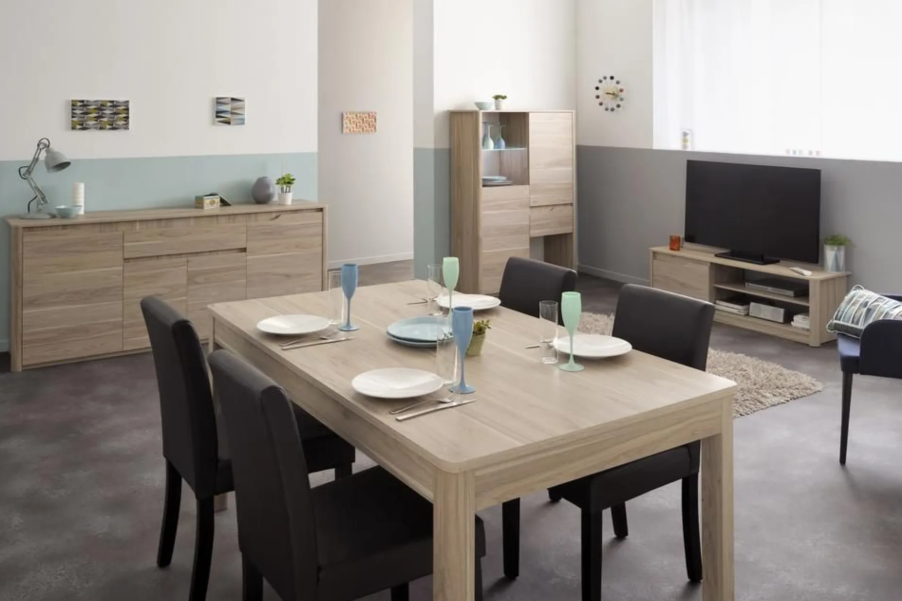 TV-Möbel Wendy 135cm - Eiche
