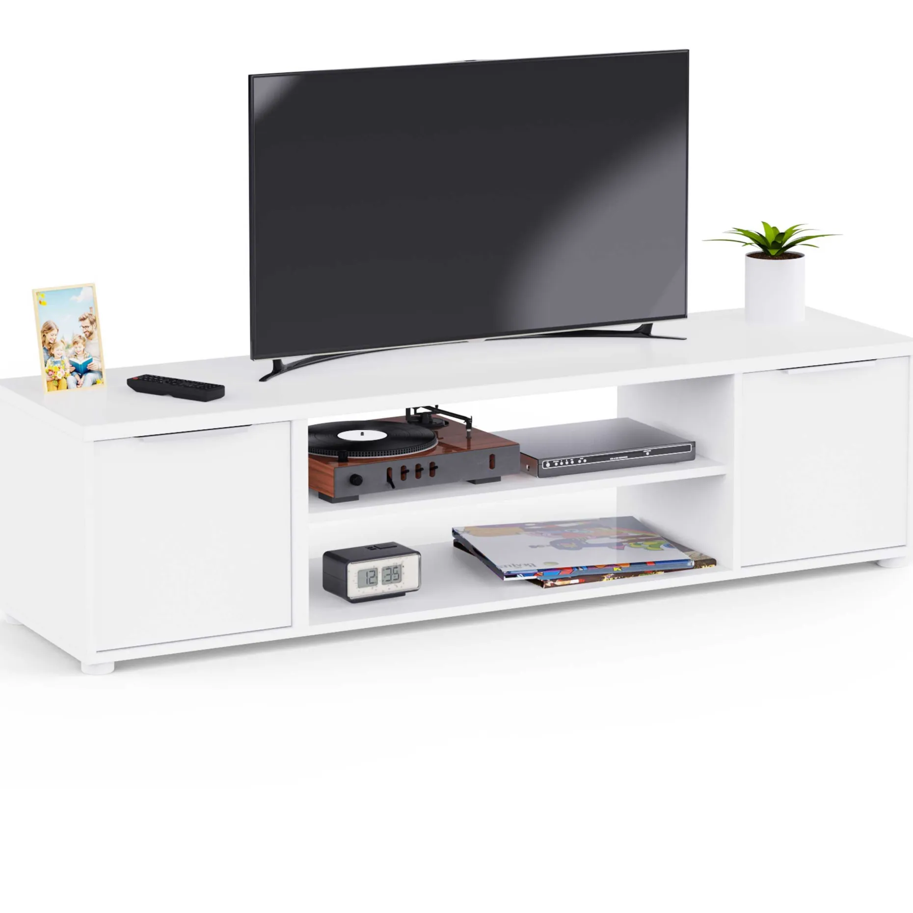 TV-Schrank Access - 151x40x39cm - 2 Türen - weiß