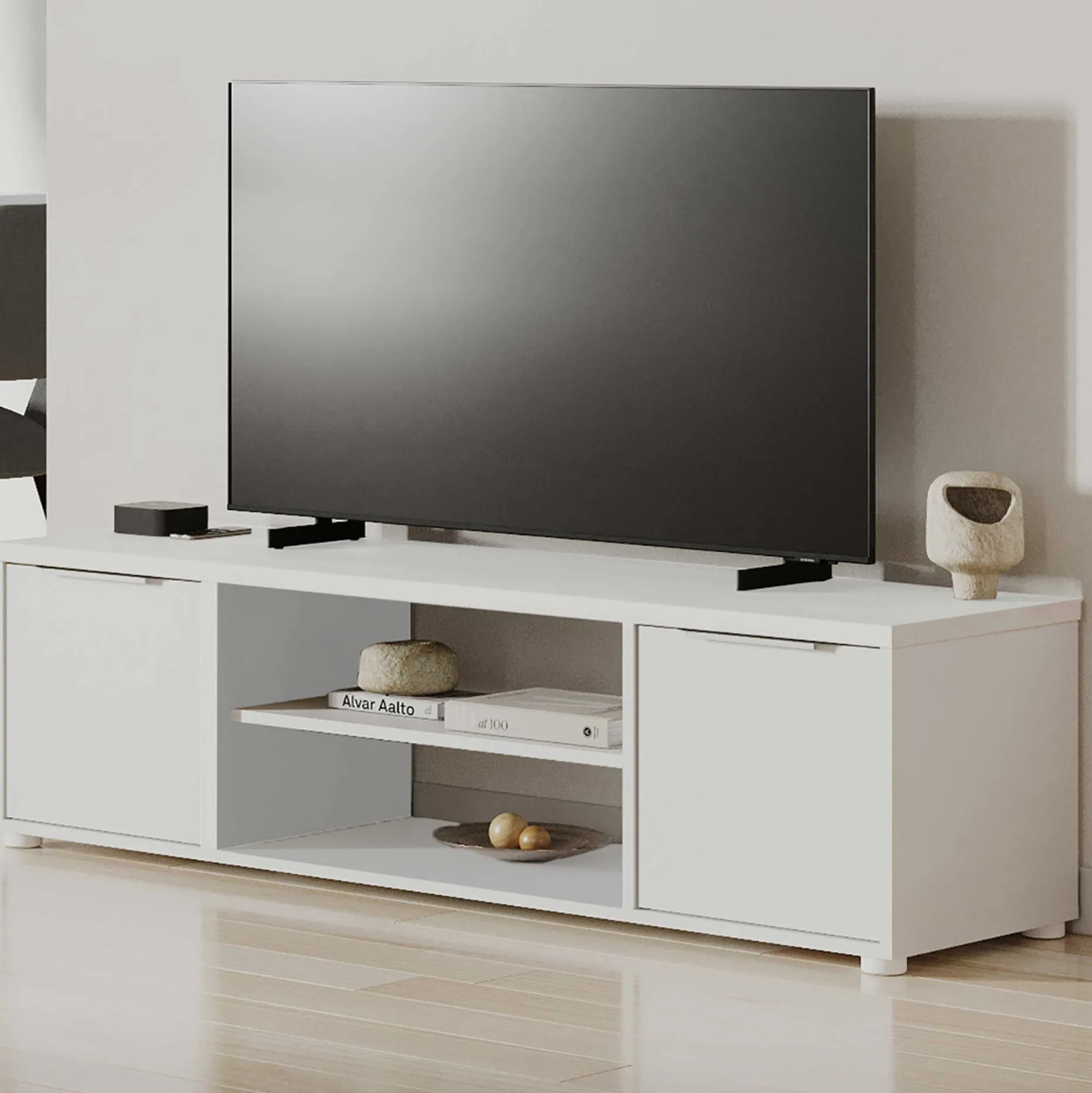 TV-Schrank Access - 151x40x39cm - 2 Türen - weiß