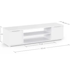 TV-Schrank Access - 151x40x39cm - 2 Türen - weiß